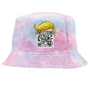 Funny Qr President Trump 4547trump Dancing Code Back Tie-Dyed Bucket Hat