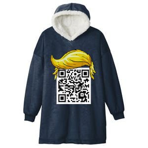 Funny Qr President Trump 4547trump Dancing Code Back Hooded Wearable Blanket