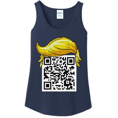 Funny Qr President Trump 4547trump Dancing Code Back Ladies Essential Tank