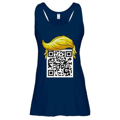 Funny Qr President Trump 4547trump Dancing Code Back Ladies Essential Flowy Tank