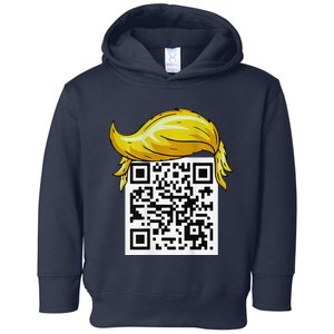 Funny Qr President Trump 4547trump Dancing Code Back Toddler Hoodie