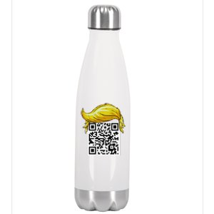 Funny Qr President Trump 4547trump Dancing Code Back Stainless Steel Insulated Water Bottle