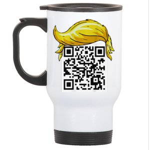 Funny Qr President Trump 4547trump Dancing Code Back Stainless Steel Travel Mug