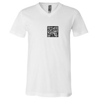 Funny Qr President Trump 45/47 Trump Dancing Code V-Neck T-Shirt