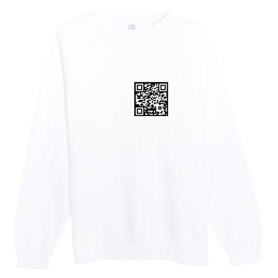 Funny Qr President Trump 45/47 Trump Dancing Code Premium Crewneck Sweatshirt