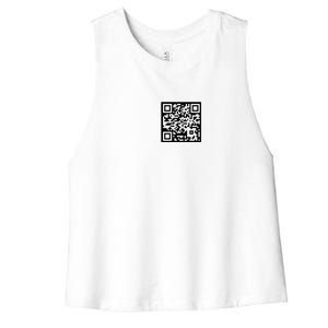 Funny Qr President Trump 45/47 Trump Dancing Code Women's Racerback Cropped Tank