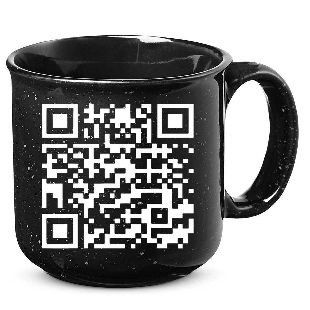Funny Qr President Trump 45 47 Trump Dancing Code 15oz Campfire Ceramic Mug