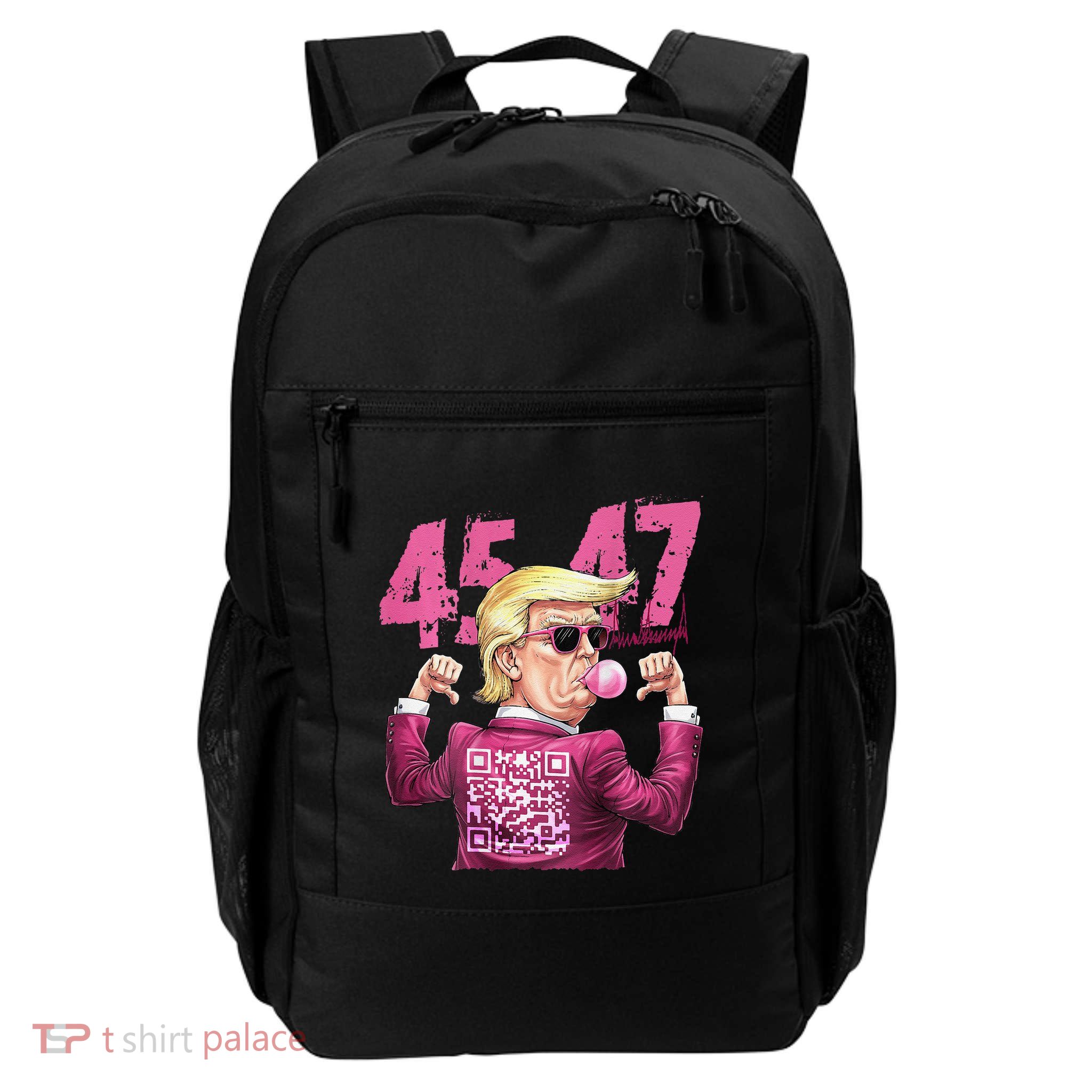 Funny Qr President Trump 4547trump Dancing Code Daily Commute Backpack