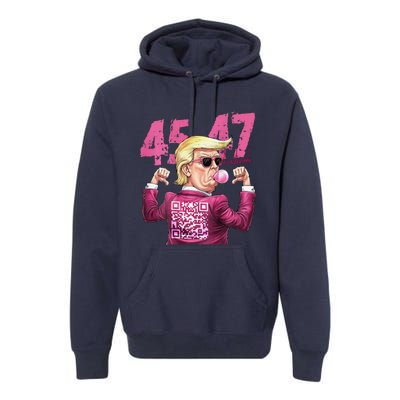 Funny Qr President Trump 4547trump Dancing Code Premium Hoodie