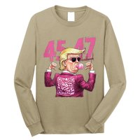 Funny Qr President Trump 4547trump Dancing Code Long Sleeve Shirt