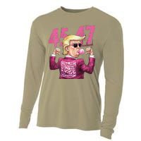 Funny Qr President Trump 4547trump Dancing Code Cooling Performance Long Sleeve Crew