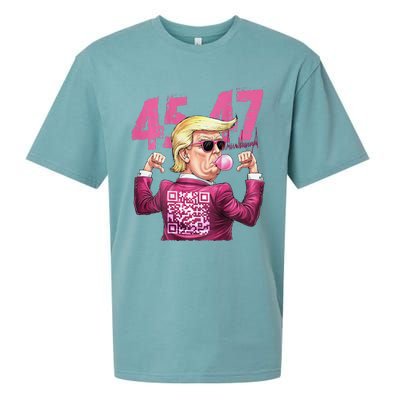 Funny Qr President Trump 4547trump Dancing Code Sueded Cloud Jersey T-Shirt