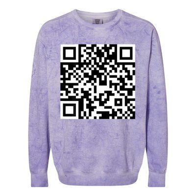 Funny Qr President Trump 4547 Trump Dancing Code Colorblast Crewneck Sweatshirt