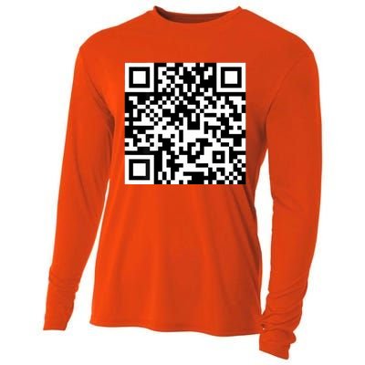 Funny Qr President Trump 4547 Trump Dancing Code Cooling Performance Long Sleeve Crew