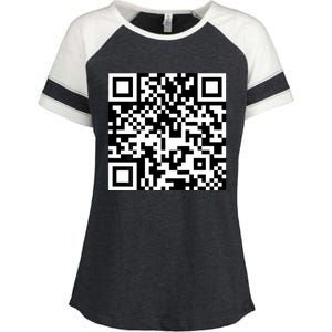 Funny Qr President Trump 4547 Trump Dancing Code Enza Ladies Jersey Colorblock Tee