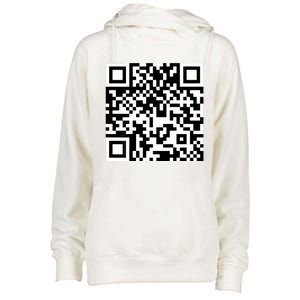 Funny Qr President Trump 4547 Trump Dancing Code Womens Funnel Neck Pullover Hood