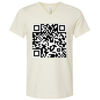 Funny Qr President Trump 4547 Trump Dancing Code V-Neck T-Shirt