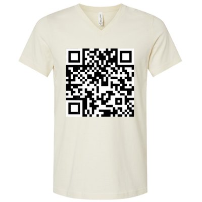 Funny Qr President Trump 4547 Trump Dancing Code V-Neck T-Shirt