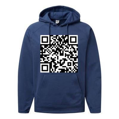 Funny Qr President Trump 4547 Trump Dancing Code Performance Fleece Hoodie