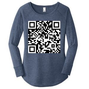 Funny Qr President Trump 4547 Trump Dancing Code Women's Perfect Tri Tunic Long Sleeve Shirt