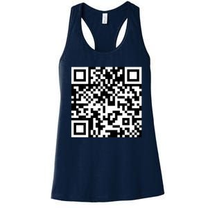 Funny Qr President Trump 4547 Trump Dancing Code Women's Racerback Tank