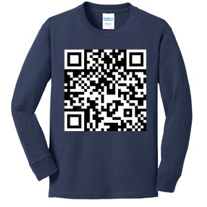 Funny Qr President Trump 4547 Trump Dancing Code Kids Long Sleeve Shirt