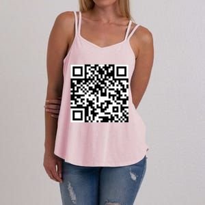 Funny Qr President Trump 4547 Trump Dancing Code Women's Strappy Tank