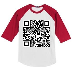 Funny Qr President Trump 4547 Trump Dancing Code Kids Colorblock Raglan Jersey