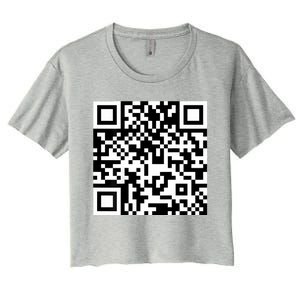 Funny Qr President Trump 4547 Trump Dancing Code Women's Crop Top Tee