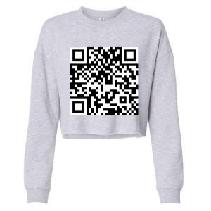 Funny Qr President Trump 4547 Trump Dancing Code Cropped Pullover Crew