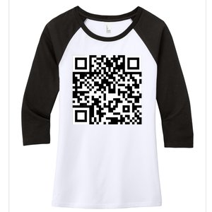 Funny Qr President Trump 4547 Trump Dancing Code Women's Tri-Blend 3/4-Sleeve Raglan Shirt