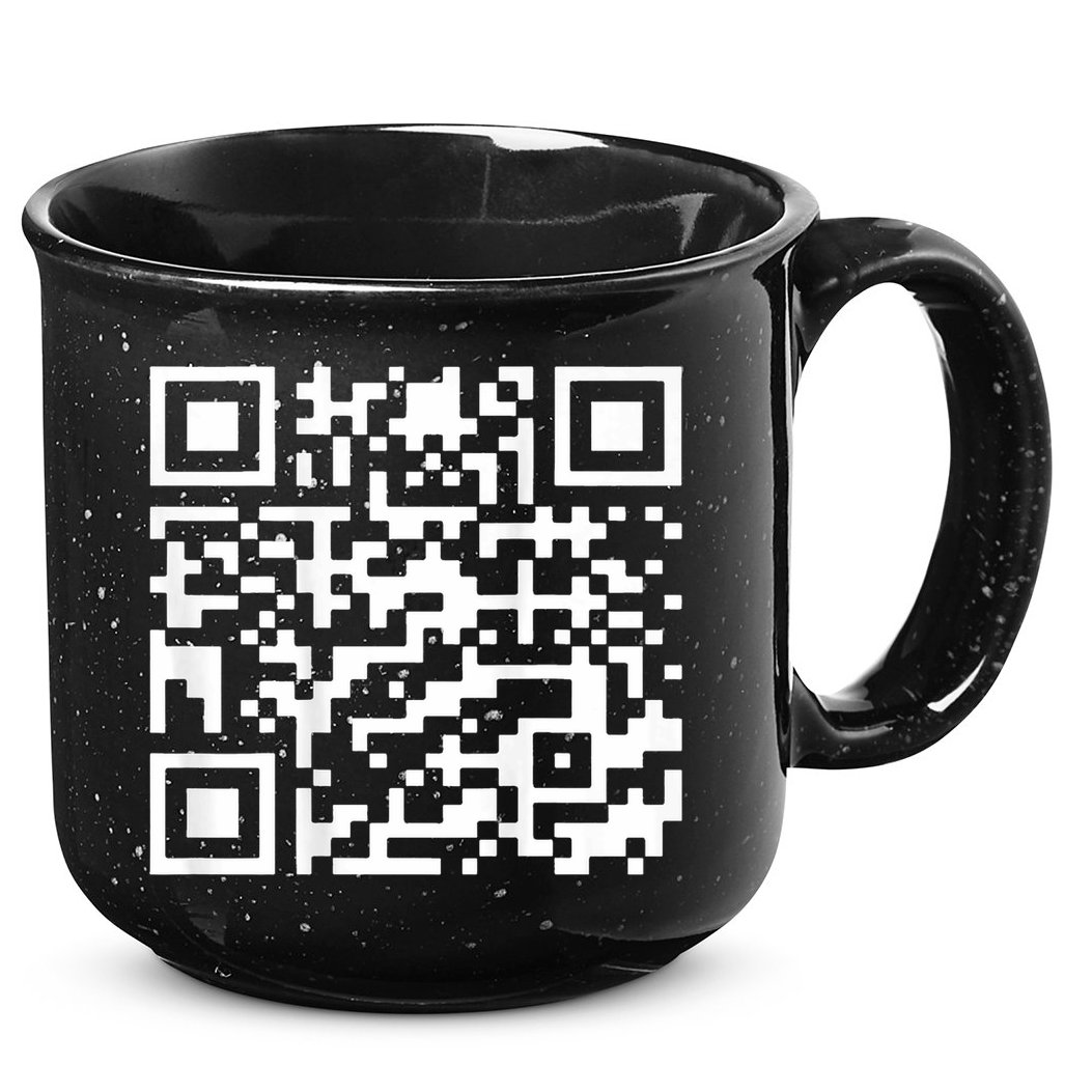 Funny Qr President Trump 45 47 Trump Dancing Code 15oz Campfire Ceramic Mug