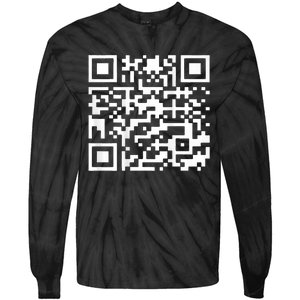 Funny Qr President Trump 45 47 Trump Dancing Code Tie-Dye Long Sleeve Shirt