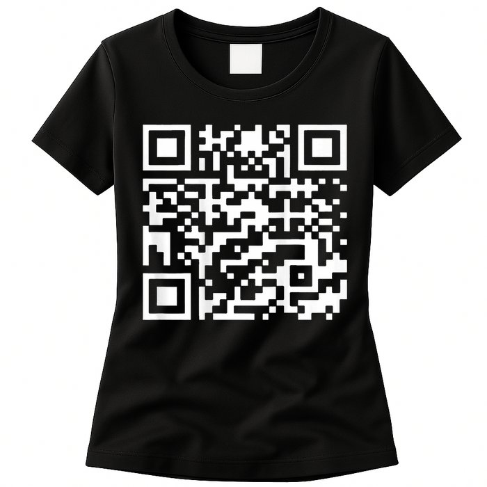 Funny Qr President Trump 45 47 Trump Dancing Code Womens T-Shirt