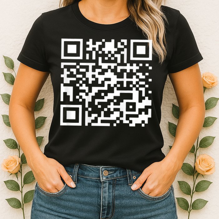 Funny Qr President Trump 45 47 Trump Dancing Code Womens T-Shirt