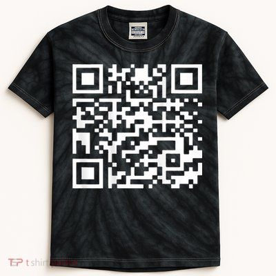 Funny Qr President Trump 45 47 Trump Dancing Code Kids Tie-Dye T-Shirt
