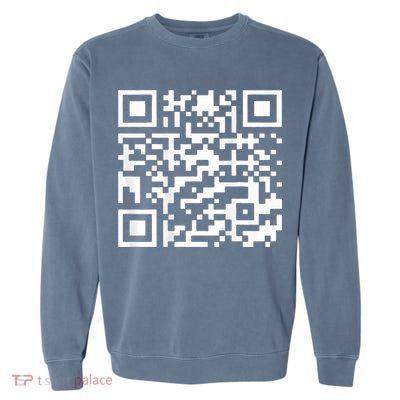 Funny Qr President Trump 45 47 Trump Dancing Code Garment-Dyed Sweatshirt