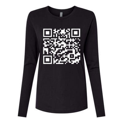 Funny Qr President Trump 4547 Trump Dancing Code (Back) Womens Cotton Relaxed Long Sleeve T-Shirt