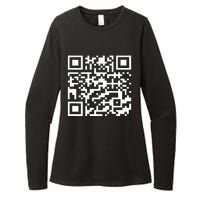 Funny Qr President Trump 4547 Trump Dancing Code (Back) Womens CVC Long Sleeve Shirt