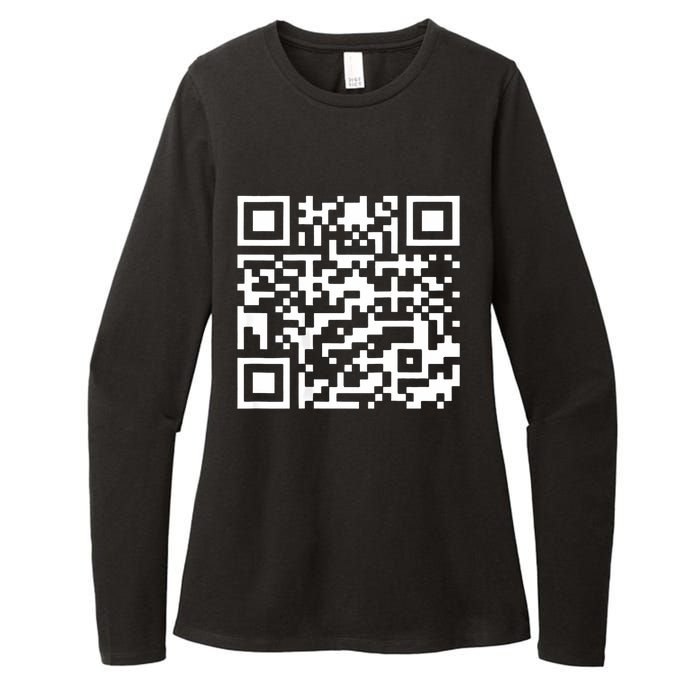 Funny Qr President Trump 4547 Trump Dancing Code (Back) Womens CVC Long Sleeve Shirt