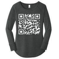 Funny Qr President Trump 4547 Trump Dancing Code (Back) Women's Perfect Tri Tunic Long Sleeve Shirt