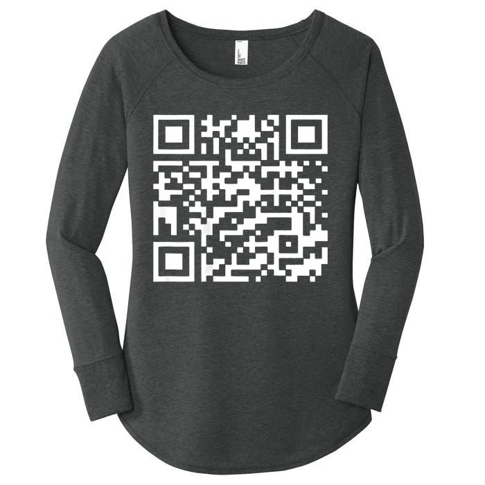 Funny Qr President Trump 4547 Trump Dancing Code (Back) Women's Perfect Tri Tunic Long Sleeve Shirt