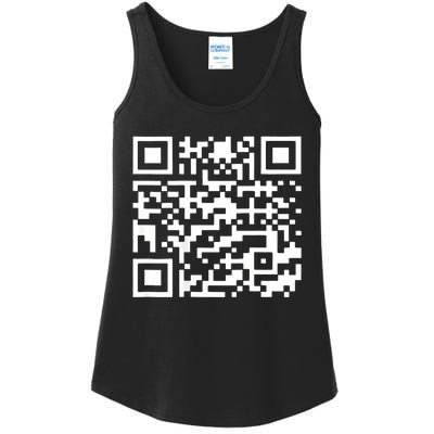 Funny Qr President Trump 4547 Trump Dancing Code (Back) Ladies Essential Tank