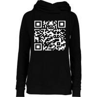 Funny Qr President Trump 4547 Trump Dancing Code (Back) Womens Funnel Neck Pullover Hood