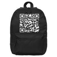 Funny Qr President Trump 4547 Trump Dancing Code (Back) 16 in Basic Backpack