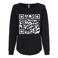 Funny Qr President Trump 4547 Trump Dancing Code (Back) Womens California Wash Sweatshirt