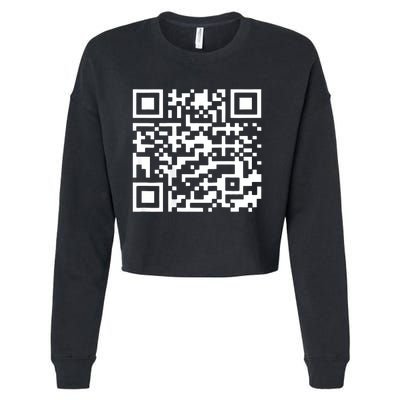 Funny Qr President Trump 4547 Trump Dancing Code (Back) Cropped Pullover Crew