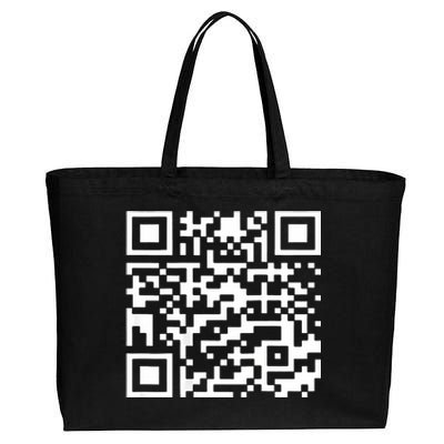 Funny Qr President Trump 4547 Trump Dancing Code (Back) Cotton Canvas Jumbo Tote