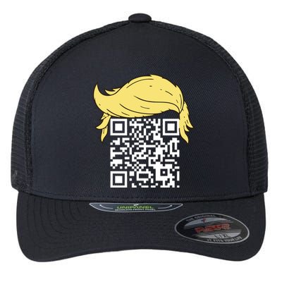 Funny Qr President Trump Dance Code Flexfit Unipanel Trucker Cap