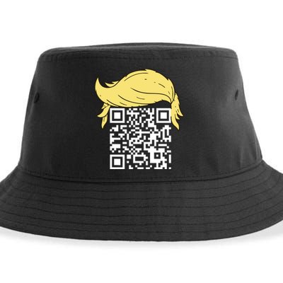 Funny Qr President Trump Dance Code Sustainable Bucket Hat